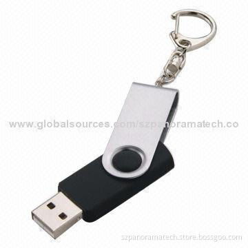 Swivel USB Flash Drive, Promotional Items, Capacity for 1 to 8GB, ABS Material, Original Chip